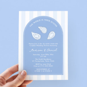 Elegante Arch-Auster-Röst Hochzeit für Paare Einladung