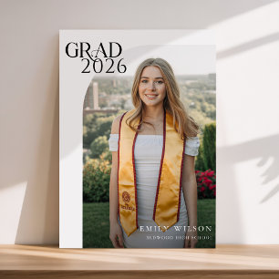 Elegante Arch-Foto-Abschlussfeier-Einladung Postkarte