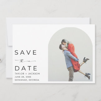 Elegante Arch Foto Moderne Hochzeit Save The Date