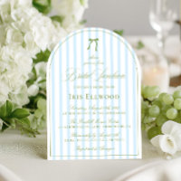 Elegante Arch Sage Green & Blue Bridal Luncheon