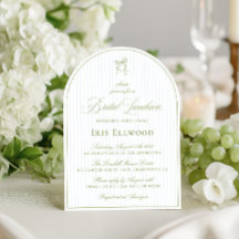 Elegante Arch Sage Green & Blue Bridal Luncheon