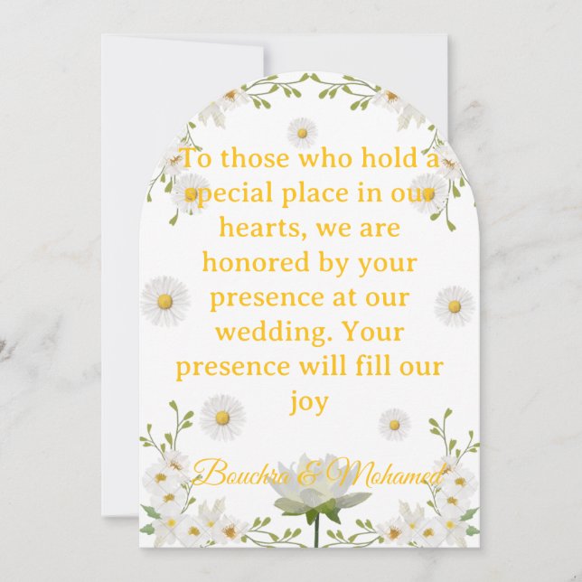 Elegante Arch Wedding Invitation Card Einladung (Vorderseite)