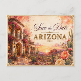 Elegante Arizona Save-the-Date-Hochzeitseinladung Postkarte