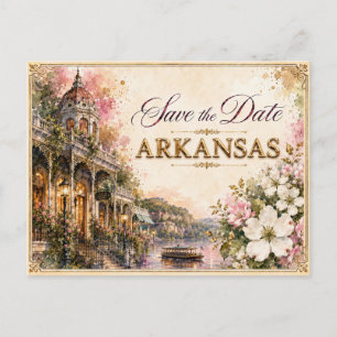 Elegante Arkansas Save-the-Date-Hochzeits-Einladun Postkarte