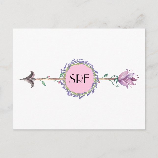 Elegante Arrow Postkarte (Vorderseite)