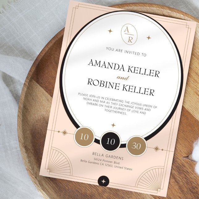 Elegante Art Deco Einladung (Von Creator hochgeladen)