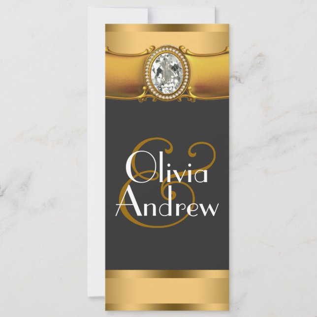 Elegante Art Deco Einladung (Vorderseite)