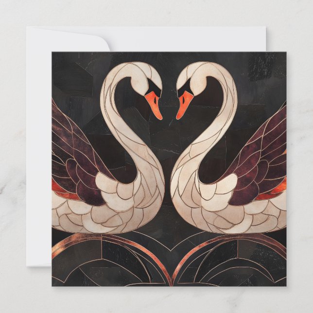 Elegante Art Deco Feiertagskarte (Vorderseite)