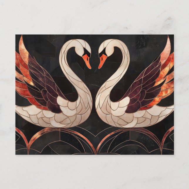 Elegante Art Deco Feiertagspostkarte (Vorderseite)