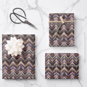 Elegante Art Deco-Fliesenmuster-Party Geschenkpapier Set