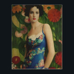 Elegante Art Deco Frauen mit großer Blume Kunst, D Holzdruck<br><div class="desc">Gefühl extravagant? Dieses Meisterwerk im Art-Déco-Stil ist ein echtes Highlight! Die rauschenden 20er mögen vorbei sein,  aber der Glamour lebt in diesem atemberaubenden Stück weiter. Die aufwändigen Details und die lebhaften Farben der Blume werden Ihnen Gefühl wie ein echter Gatsby verlassen.</div>