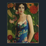 Elegante Art Deco Frauen mit großer Blume Kunst, D Holzdruck<br><div class="desc">Gefühl extravagant? Dieses Meisterwerk im Art-Déco-Stil ist ein echtes Highlight! Die rauschenden 20er mögen vorbei sein,  aber der Glamour lebt in diesem atemberaubenden Stück weiter. Die aufwändigen Details und die lebhaften Farben der Blume werden Ihnen Gefühl wie ein echter Gatsby verlassen.</div>