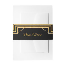 Elegante Art Deco Gatsby Wedding Einladungsbanderole