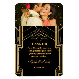 Elegante Art Deco Gatsby Wedding Magnet