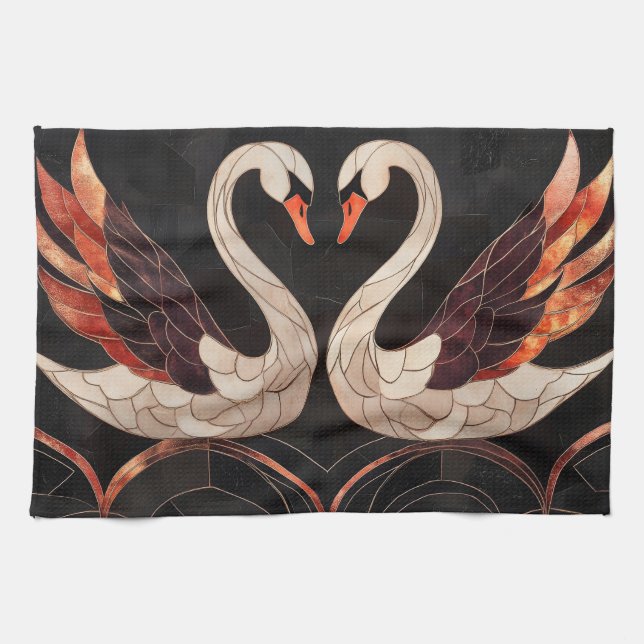Elegante Art Deco Geschirrtuch (Horizontal)