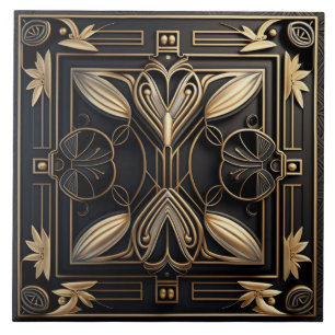 Elegante Art Deco Keramikfliesen Fliese