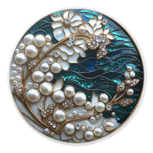 Elegante Art Deco Keramikknauf