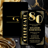Elegante Art Deco Luxus 80. Geburtstagsfeier