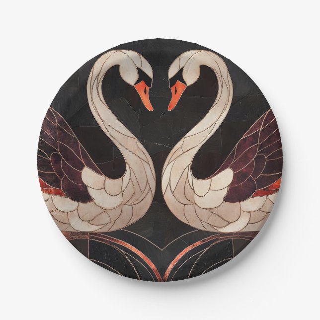 Elegante Art Deco Pappteller (Vorderseite)