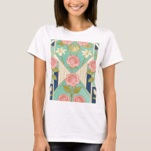 Elegante Art Deco rosa Rosen floral