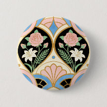 Elegante Art Deco Rosa Rosen & Lilien Blumen