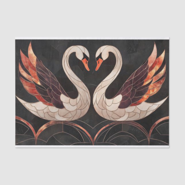 Elegante Art Deco Seidenpapier (Vorderseite)