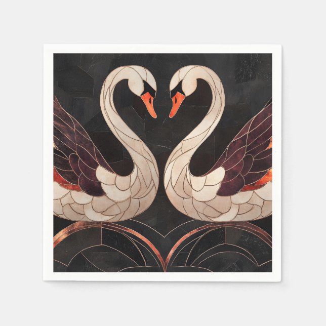 Elegante Art Deco Serviette (Vorderseite)
