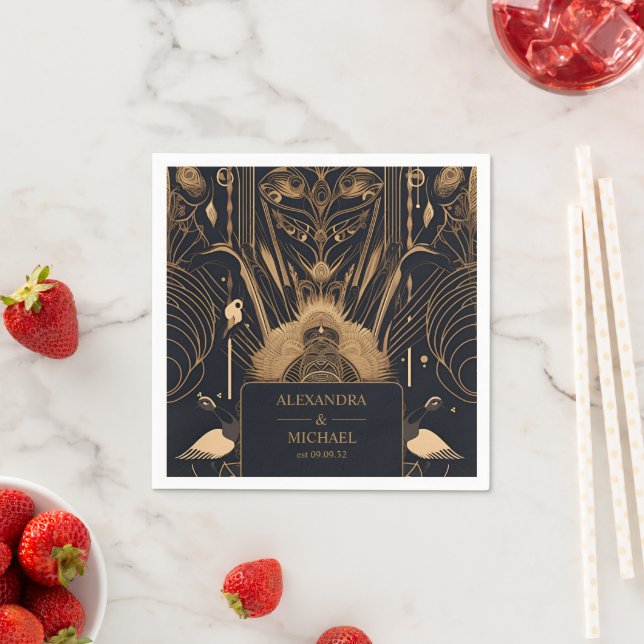 Elegante Art Deco Serviette (Beispiel)