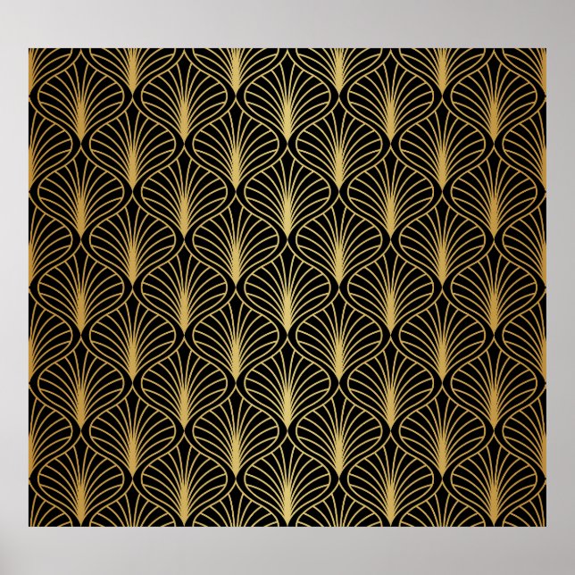 Elegante Art Deco: Vintag Abstrakt Poster (Vorne)