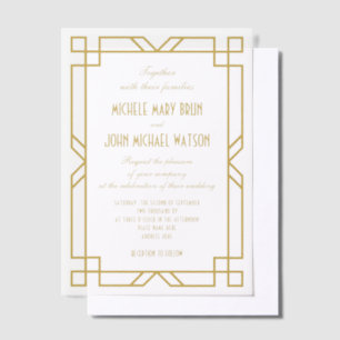 Elegante Art Deco Vintage klassische Hochzeit