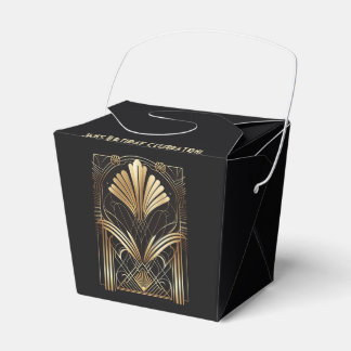 Elegante Art-Deko Black & Gold Favoriten - Persona Geschenkschachtel