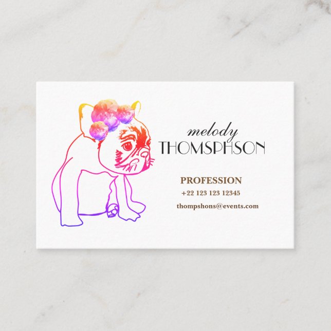 Elegante Art Euro Standard Matte Business Card Visitenkarte (Vorderseite)