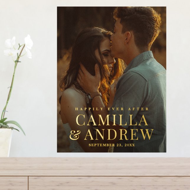 Elegante Art Foto Hochzeit Foliendrucke (In Situ (Eingangstisch))