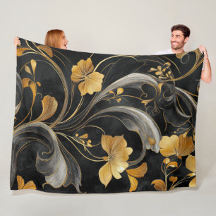 Elegante Art Nouveau Fleecedecke