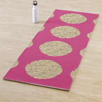 Elegante Art Nouveau Gold Fuschia Rosa Medaillon