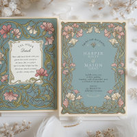 Elegante Art Nouveau-Hochzeit mit rosa Lilie