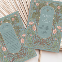 Elegante Art Nouveau-Hochzeit mit rosa Lilie