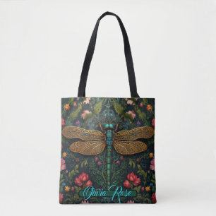 Elegante Art Nouveau Libelle Boho Botanisch