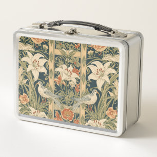 Elegante Art Nouveau Vintage Botanische Kunst Lili Metall Brotdose