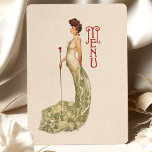Elegante Art Nouveau Wedding Menu Card Einladung<br><div class="desc">Mit dieser exquisiten Art Nouveau inspirierten Menükarte stärken Sie Ihre Hochzeitsdekoration. Das Design mit einer harmonischen Palette von sanften Salbei-Grün, Elfenbein und zartem Krümel präsentiert zwei elegante Frauen, die in fließenden, mit feinen Blumenmustern verzierten Ziegen verziert sind. Das Kunstwerk zeichnet sich durch Vintage Eleganz aus, verzierte Details, sanfte Kurven und...</div>
