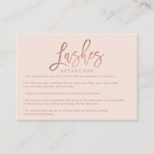 Elegante Asche Nachsorge Rose Gold schlichter Schw Visitenkarte (Vorderseite)