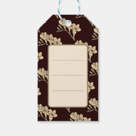 Elegante asiatische Gladioli-Blume Blumenbraun Geschenkanhänger