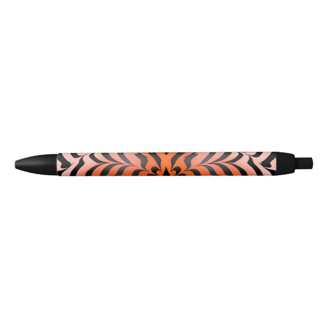 Elegante Ästhetik Orange & Black Tiger Skin Print Kugelschreiber (Vorderseite)