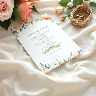 Elegante ätherische botanische Hochzeitseinladung Einladung