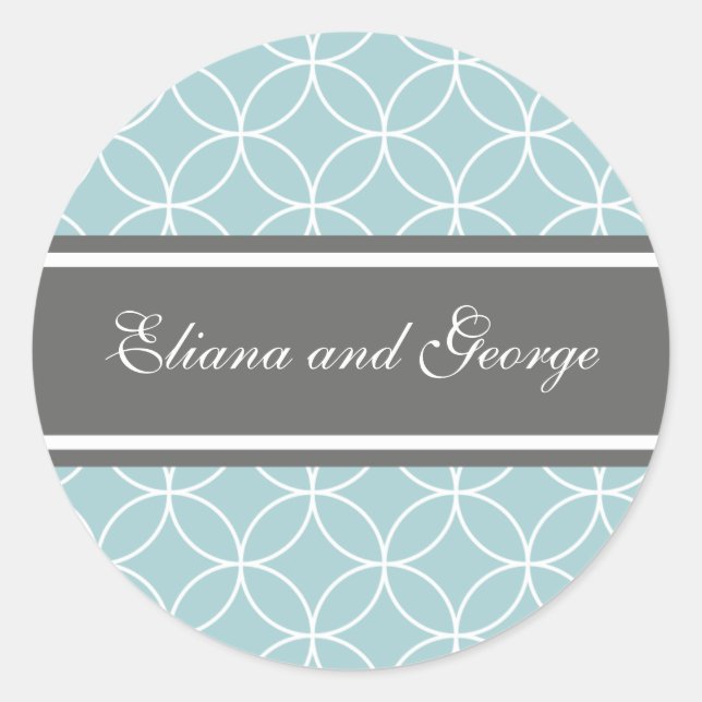 Elegante Aufkleber für Schiefer und Blau (Vorderseite)