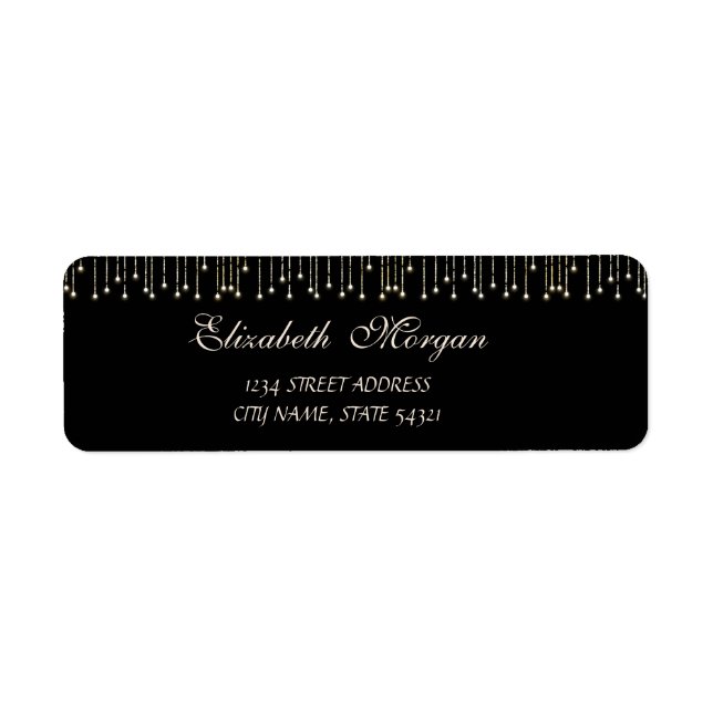 Elegante, ausgeklügelte schwarze Adresse (Vorne)