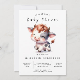 Elegante Baby-Baby-Dusche für Tiere Einladung