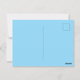 Elegante Baby Blue Glossy Postkarte für besonderes