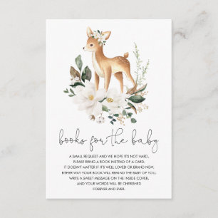 Elegante Baby Deer Magnolia Flora Buch Begleitkarte