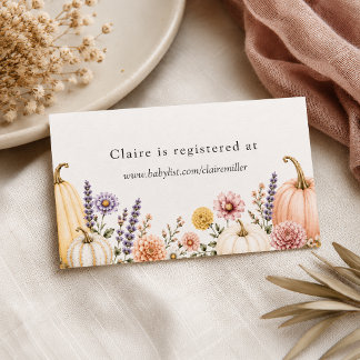 Elegante Baby-Registry-Einschlusskarte für die Bab Begleitkarte